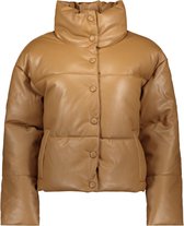 Only Jas Onllydia Short Faux Leather Puffer 15235006 Toasted Coconut Dames Maat - S