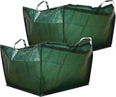 2x stuks handige tuinafvalzakken - 190 liter - 69 x 69 x 40 cm - tuinopruimer