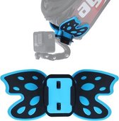 Butterfly Helmet Mount Adapter voor GoPro HERO9 Black / HERO8 Black /7 /6 /5 /5 Session /4 Session /4 /3+ /3 /2 /1, DJI Osmo Action, Xiaoyi en andere actiecamera's (ST-115) ( Blauw)