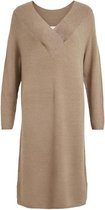 Vila Jurk Vimadelia V-neck L/s Knit Dress - Noos 14063198 Fungi Dames Maat - 36