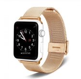 Hidzo RVS bandje - Geschikt Voor Apple Watch Series 1/2/3 (38&42mm) - Goud