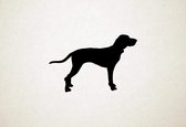 Bluetick Coonhound - Silhouette hond - S - 37x56cm - Zwart - wanddecoratie