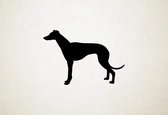 Whippet - Silhouette hond - M - 59x86cm - Zwart - wanddecoratie