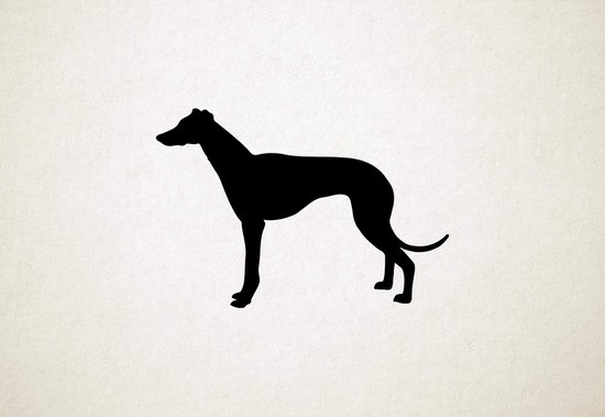 Whippet Silhouette hond - M - 59x86cm - Zwart - | bol.com