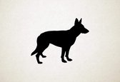 Hollandse Herder - Silhouette hond - M - 60x76cm - Zwart - wanddecoratie