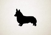 Cardigan Welsh Corgi - Silhouette hond - XS - 20x26cm - Zwart - wanddecoratie