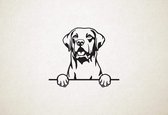 Chesapeake Bayretriever - hond met pootjes - M - 60x71cm - Zwart - wanddecoratie