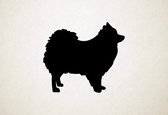 Duitse Spits - Silhouette hond - M - 60x69cm - Zwart - wanddecoratie