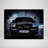 DEVICI Motiverende Wanddecoratie - Muurdecoratie - Rolls Royce Wraith Inspired No Limits - Canvas Wall Art Ingelijste Wanddecoratie Kantoor Ingelijste Kunstposters & Kunstprints