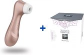Satisfyer Pro 2 Next Generation - Luchtdruk Vibrator + Luxe Massagekaars - Petchouli