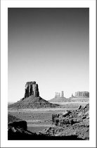 Walljar - Monument Valley Arizona - Zwart wit poster