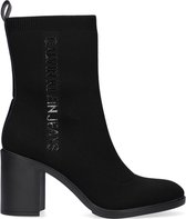 Calvin Klein Block Heel Mid Enkellaarsjes - Enkelboots - Dames - Zwart - Maat 39