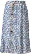 Dames plissé rok blauw met stippen en touwtjes - kort | Maat Onze size (XS-XL)