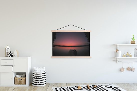 Porte-affiche avec affiche - Affiche scolaire - Bateau - Échafaudage - Arbre - 150x100 cm - Lattes transparentes