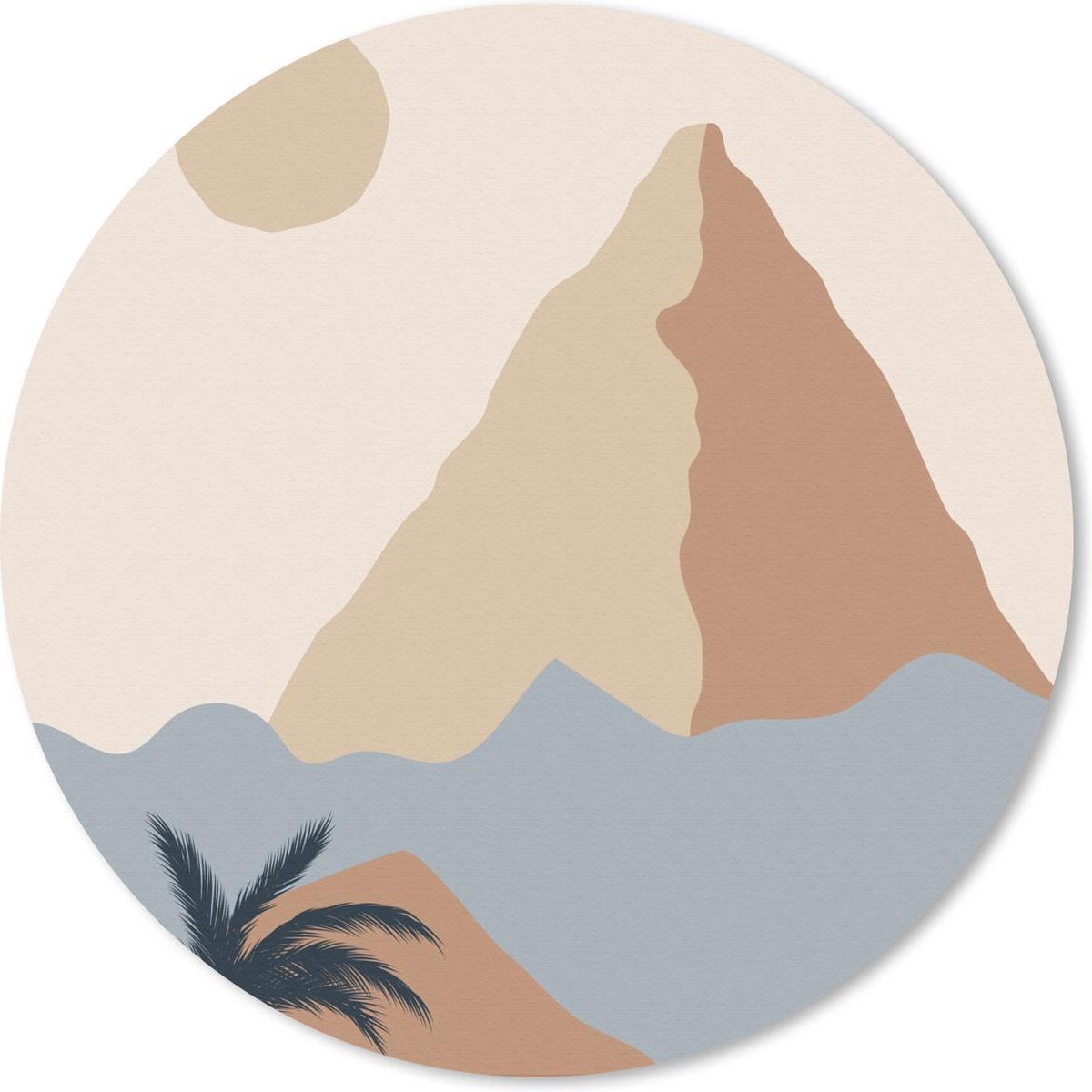 Muismat rond 40x40 cm - Mousepad Pastel - Illustratie - Pyramide - Ronde muismatten