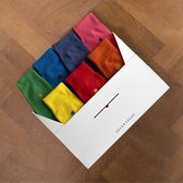 Seven-Socks sokken heren 43-46 Happy Days | 7 paar comfortabele hoge herensokken maat 43-46 in blauw, rood, geel, paars, groen, roze en oranje