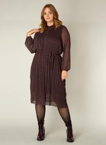 YESTA Vivia Jurk - Black/Rose - maat 3(52)