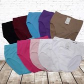 Hoge taille naadloze Dames Slips 10 Pack kleur -Fine Woman-XL-Slips