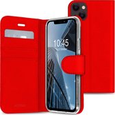 Accezz Wallet Softcase Booktype voor de iPhone 13 hoesje booktype - Rood