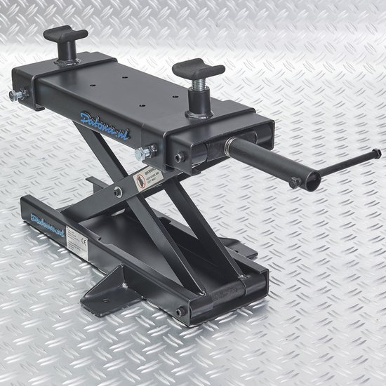 Motorfietslift, 500 kg, hydraulische motorhefbrug en montagestandaard, in hoogte verstelbaar 90-400 mm, capaciteit 500 kg/1100 lbs, stabiele montagebok voor motorfiets, chopper, enduro, scooter en