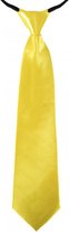 Gele carnaval verkleed stropdas 40 cm verkleedaccessoire voor dames/heren