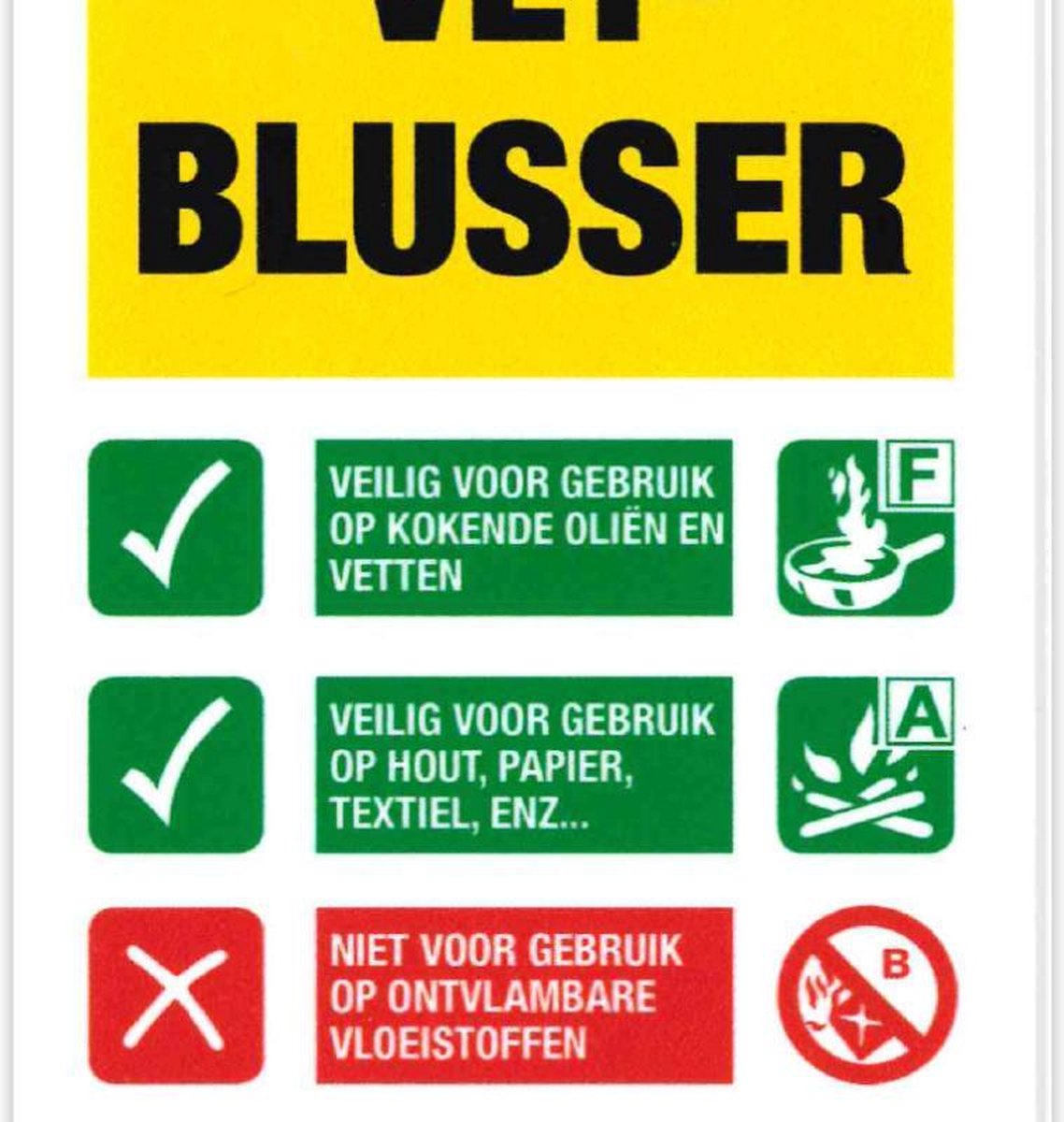Goedkoopste Gebruiksaanwijzing Vetblusser