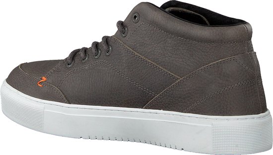 HUB Kingston 3.0 Hoge sneakers - Leren Sneaker - Heren - Grijs - Maat 42 |  bol.com
