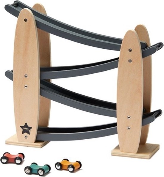 Racebaan Naturel/ Grijs Aiden | Kids Concept