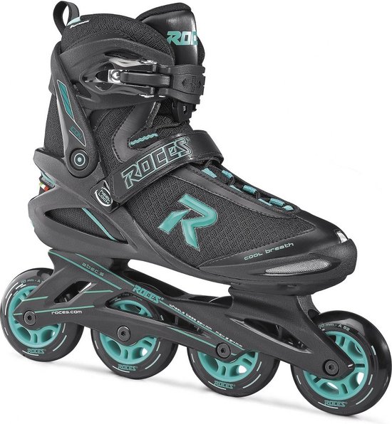 ROCES Patins à Rollers alignées Femmes ICON W 80 - Zwart/ Aqua 38