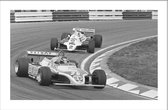 Walljar - Formule 1 Ligier Matra '81 - Muurdecoratie - Canvas schilderij