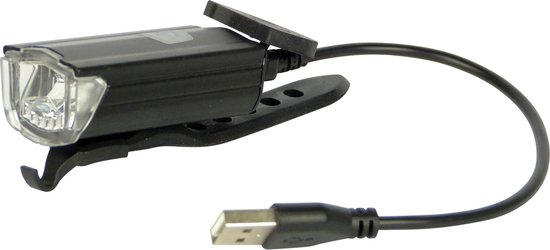 Dresco Koplamp Fiets - LED- Fietsverlichting - Oplaadbaar - USB - Zwart — afbeelding 2