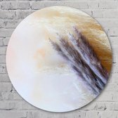 Muurcirkel ⌀ 70 cm - Dried flower dreamy - Aluminium Dibond - Bloemen en Planten - Rond Schilderij - Wandcirkel - Wanddecoratie