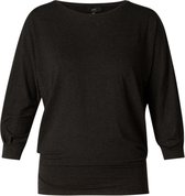 YEST Odelyn Jersey Shirts - Black Melange - maat 46