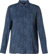YESTA Valentijn Essential Blouse - Navy/Sky Blue - maat X-0(44)