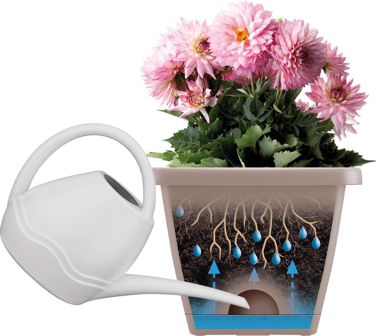 Elho Barcelona Allin1 50 - Balcony Planter with Hanging Bracket