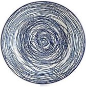 Arte Regal Bord 20 Cm Porselein Blauw/wit