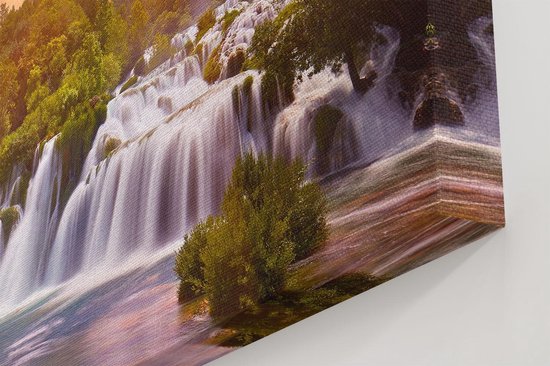Artaza - Peinture sur toile - Chutes d'eau dans la forêt - 80x120 - Groot - Photo sur toile - Impression sur toile