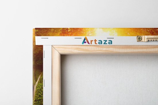 Artaza - Peinture Sur Toile - Chutes d'eau Au Lac Vert Avec Soleil - 100x50 - Groot - Photo Sur Toile - Impression Sur Toile
