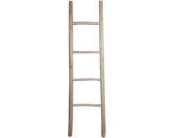 Foto: Hsm collection decoratieve ladder 35 45x5x150 naturel teak