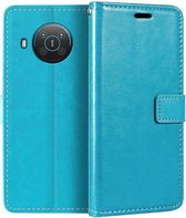 Bookcase Geschikt voor: Nokia X10 / X20 - Turquoise - portemonnee hoesje