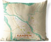 Coussin de jardin - Carte - Kampen - Vintage - 40x40 cm - Résistant aux intempéries