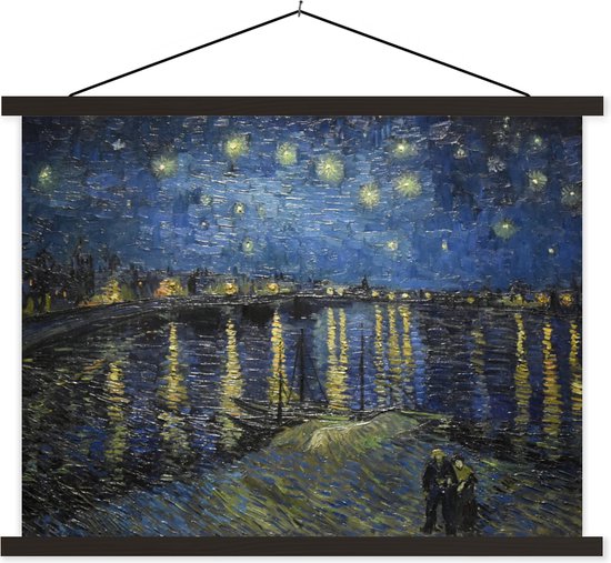 Nuit étoilée sur l'Orsay Paris - peinture de Vincent Van Gogh 60x45 cm |  bol.com