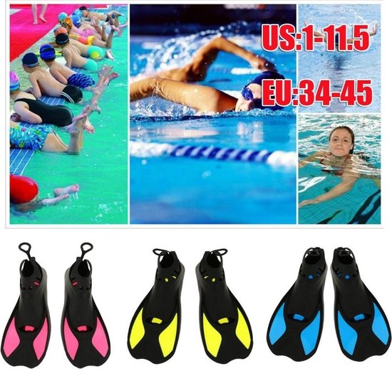 Zwemvinnen Kinderen Training Flipper Zeemeermin Zwemvin Zwemmen Voet Flipper Duikvoeten Staart voor Kinderen Watersport (Kleur: Blauw Maat: Eén maat) (Roze Eén maat