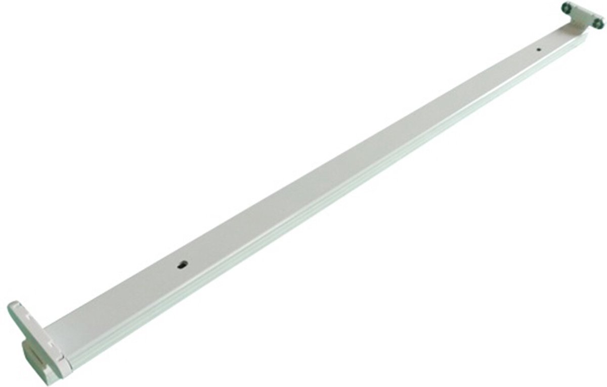 LED TL Armatuur T8 - Igia Dybolo - 120cm Dubbel - IP20 - Mat Wit - Staal