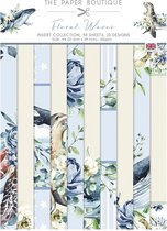 The Paper Boutique Insteek Papier - Floral Waves - A4 - 4x10 designs