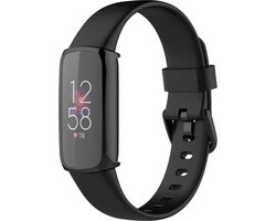 Strap-it TPU case - zwart bescherm hoesje geschikt voor Fitbit Luxe - zwarte beschermhoes voor Fitbit Luxe activity tracker