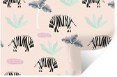 Stickers Stickers muraux - Zebra - Arbre - Pastel - 60x40 cm - Feuille adhésive