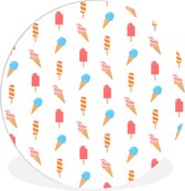 Cercle mural - Cercle mural - ⌀ 90 cm - Plastique - Glace - Motif - Été