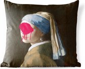 Buitenkussen Weerbestendig - Meisje met de parel - Vermeer - Kunst - 50x50 cm