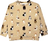 HEBE - sweater - honden print - Maat 110/116